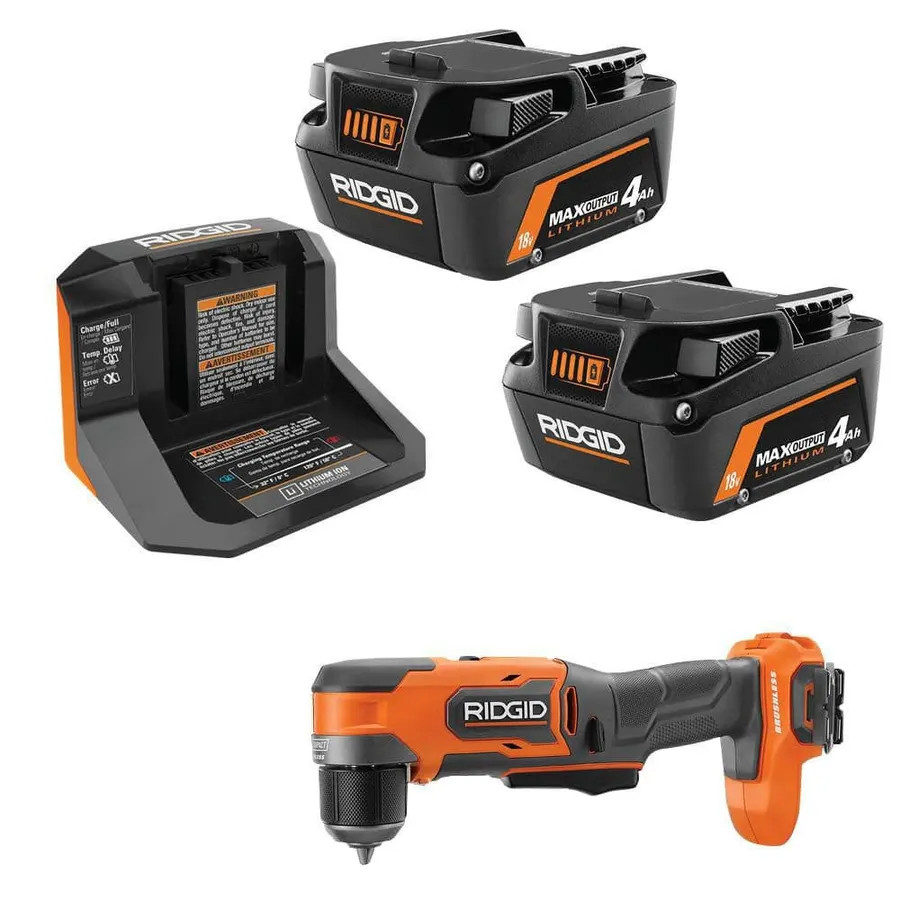 RIDGID 18V SubCompact Right Angle Drill Kit