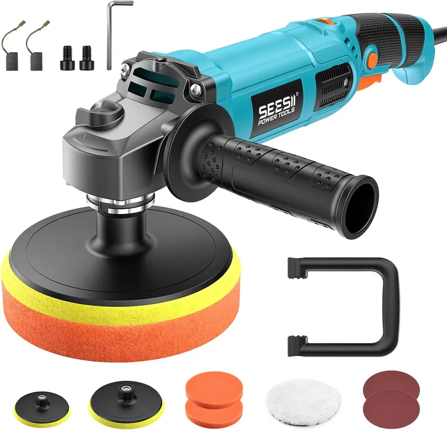 Seesii 1600W 7"/6" Corded Rotary Car Buffer Polisher