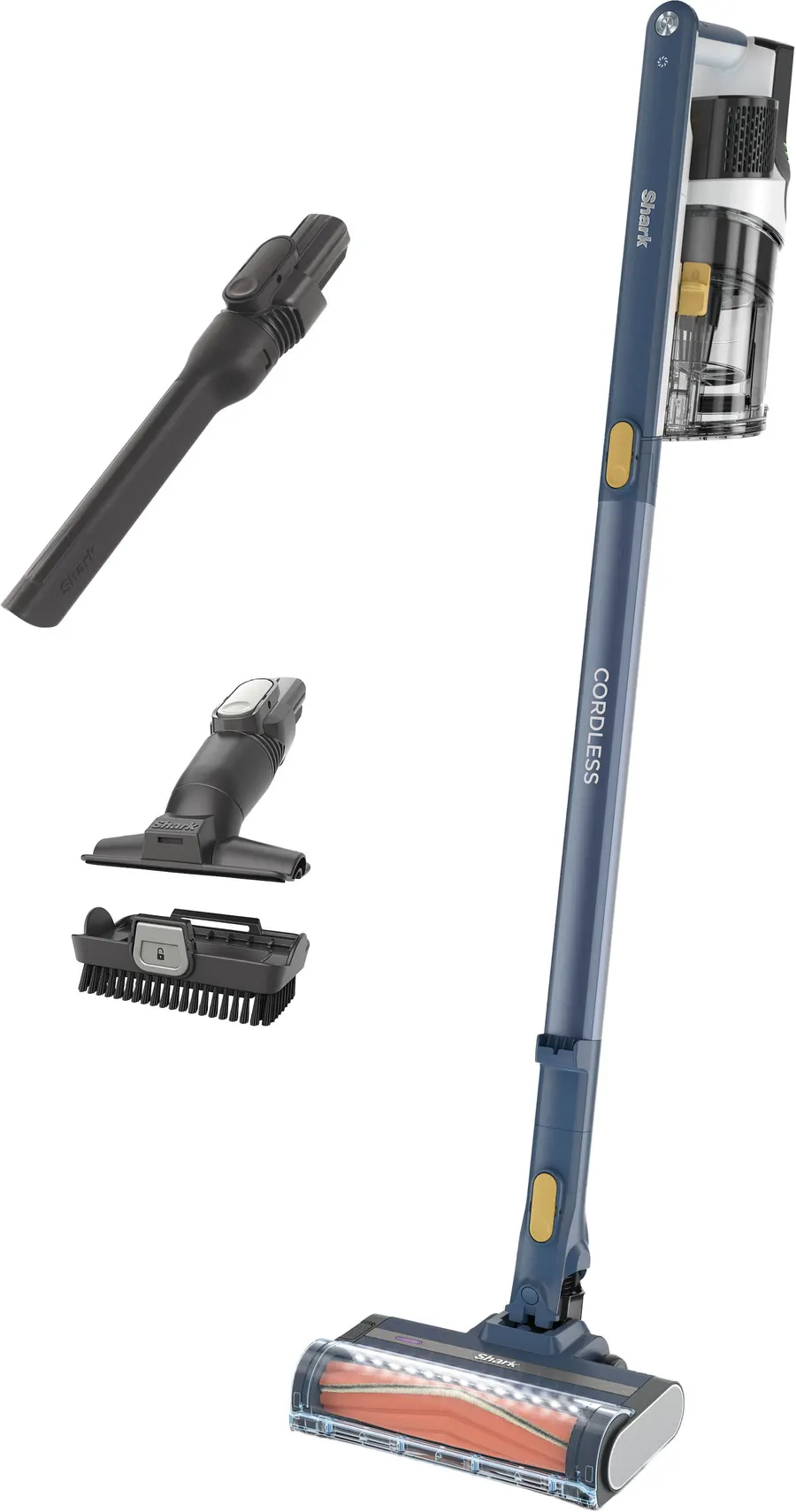 Shark Cordless Pet Cordless Stick Vacuum with XL Dust Cup and LED Headlights, Moonlight Blue