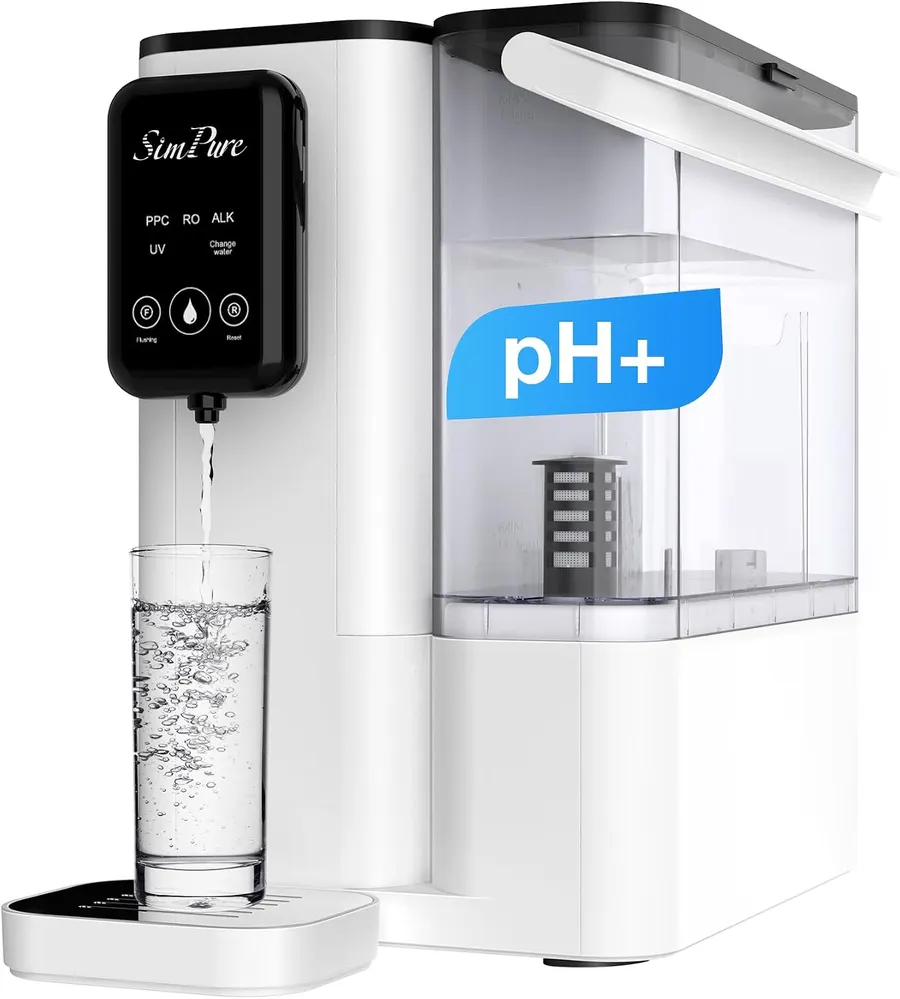 SimPure Y9A UV Alkaline Countertop Reverse Osmosis Water Filter System (300 GPD)
