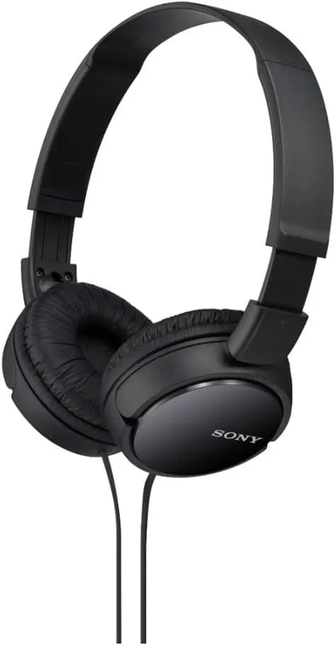 Sony ZX Series Wired On-Ear Headphones, Black (MDR-ZX110)
