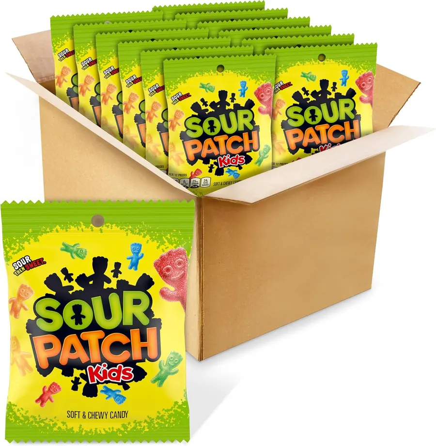 Sour Patch Kids Original Soft & Chewy Candy, 12 x 3.6 oz Bags