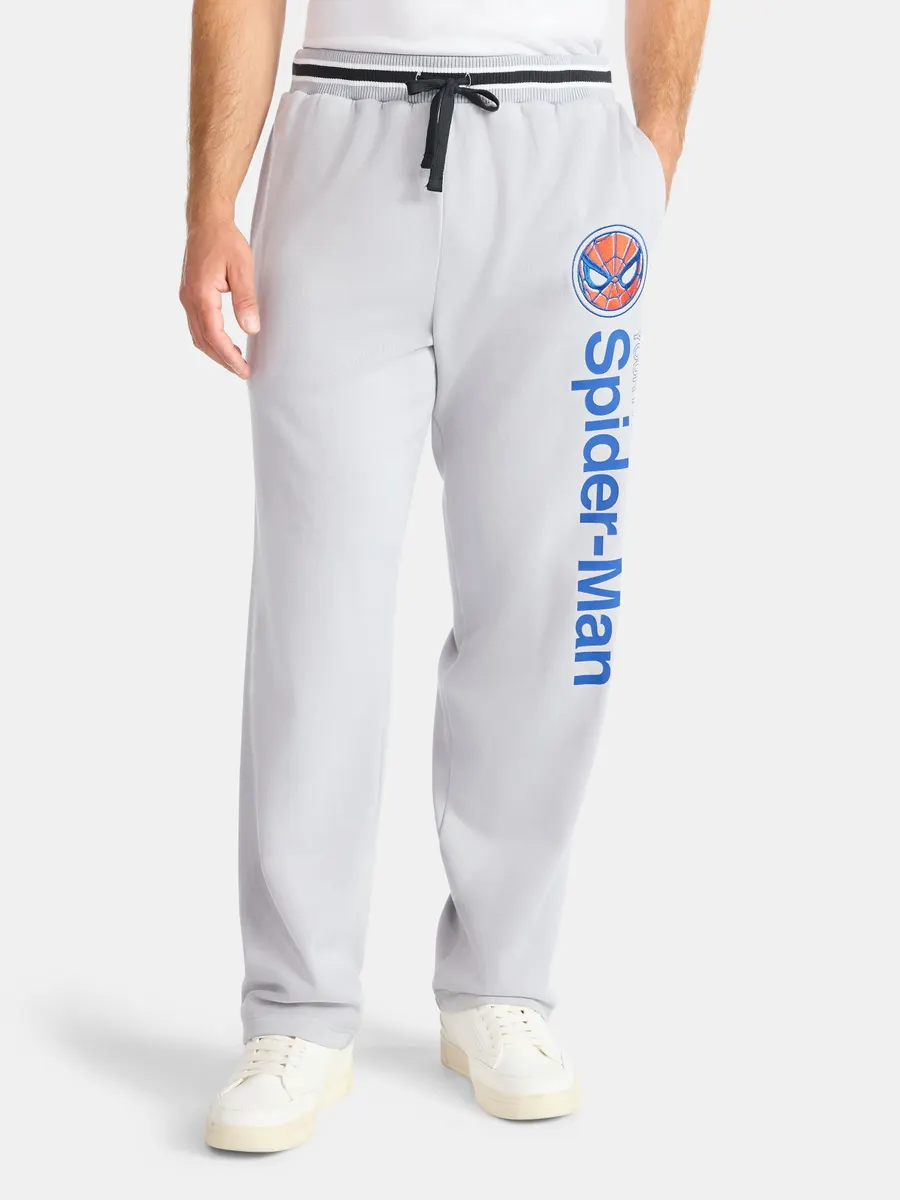 Spider-Man Men's and Big Men's Graphic Sweatpants with Embroidered Patch