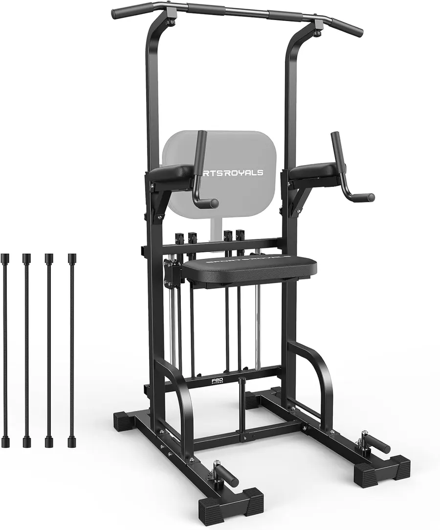 SPORTSROYALS Free Standing Power Tower / Pull-Up Bar