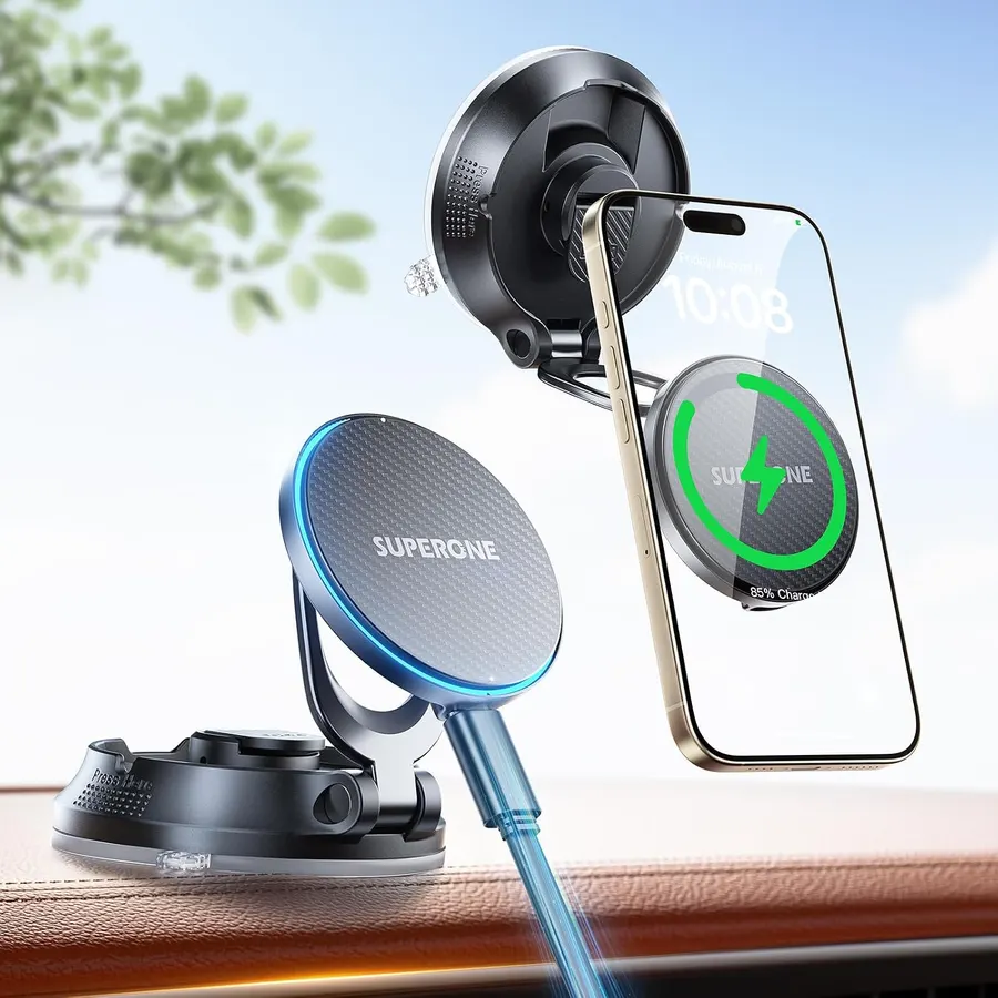 SUPERONE 15W MagSafe Car Mount Charger for iPhone