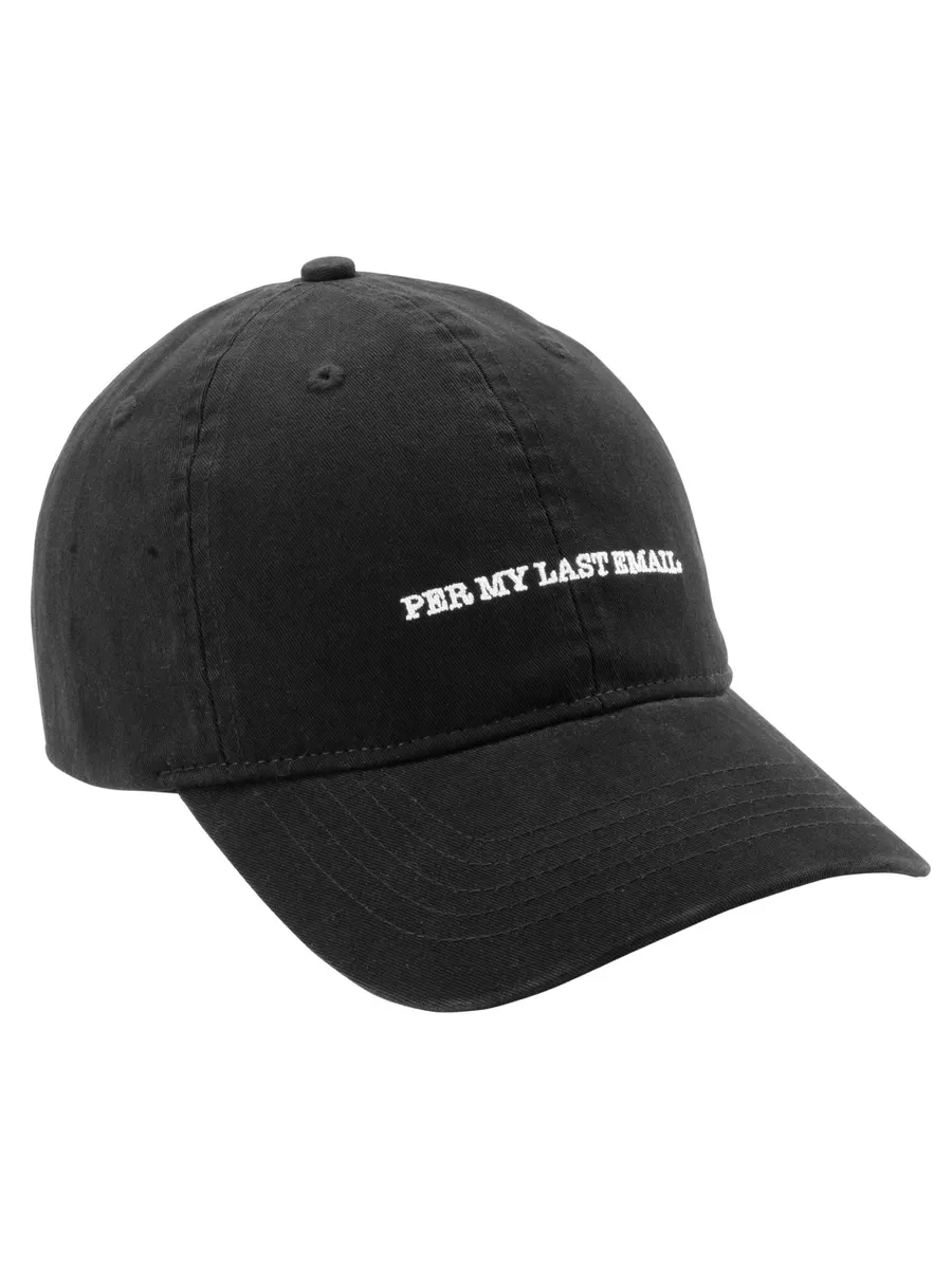 Time and Tru "Per My Last Email" Cotton Baseball Hat, One Size