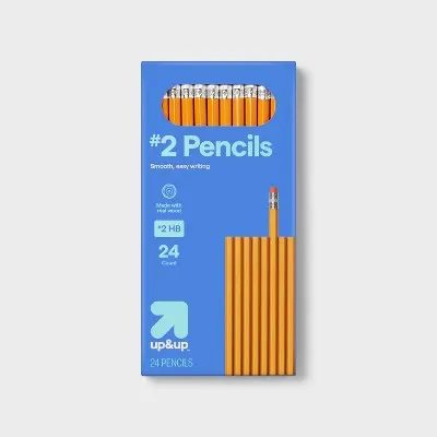 up&up #2 Wood Pencils 24-Count