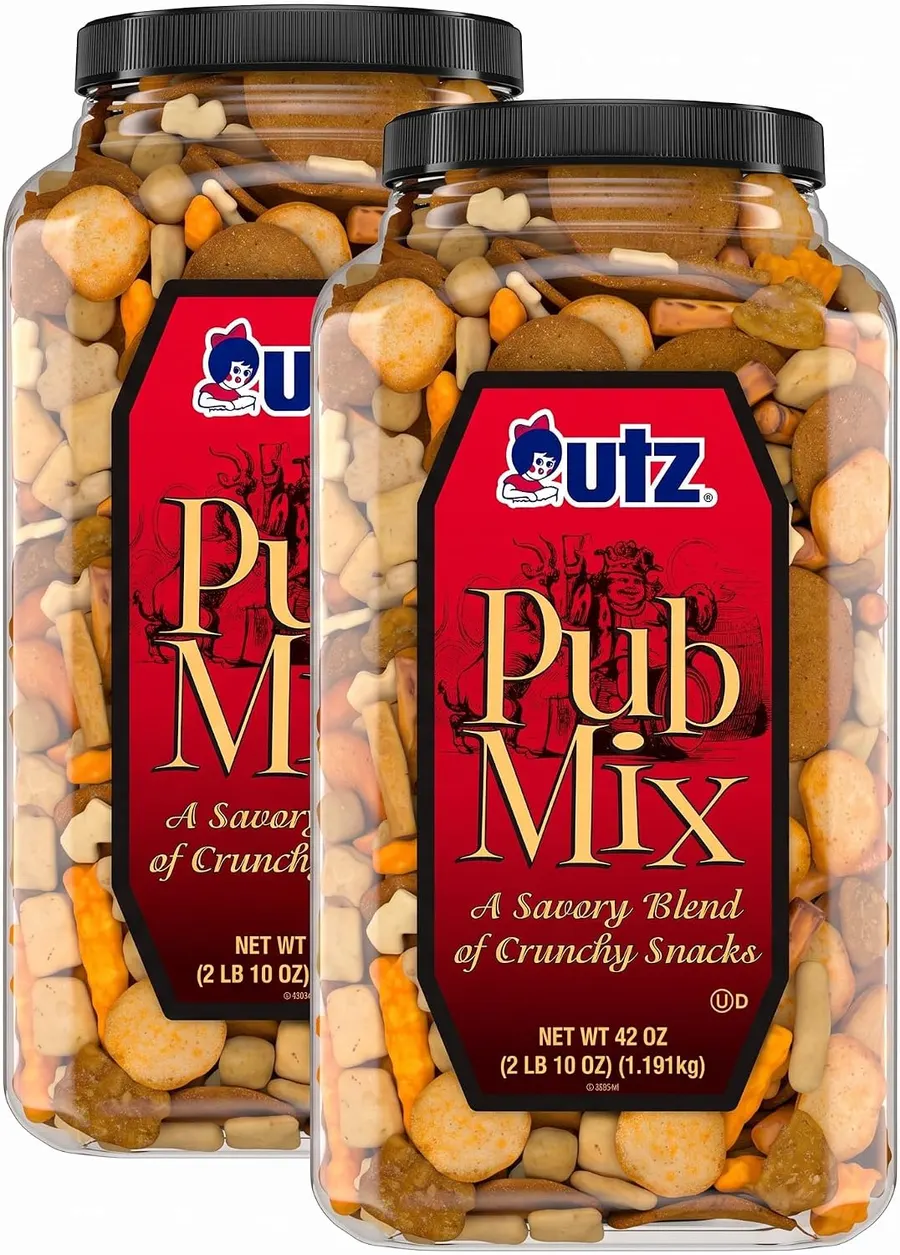 Utz Pub Mix, 42 Oz. Barrel (Pack of 2)