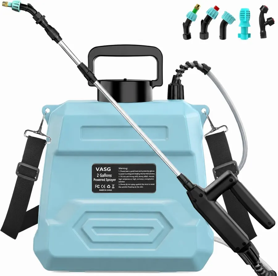 VASG Electric Weed Sprayer, 2 Gallon, 7.4V Battery