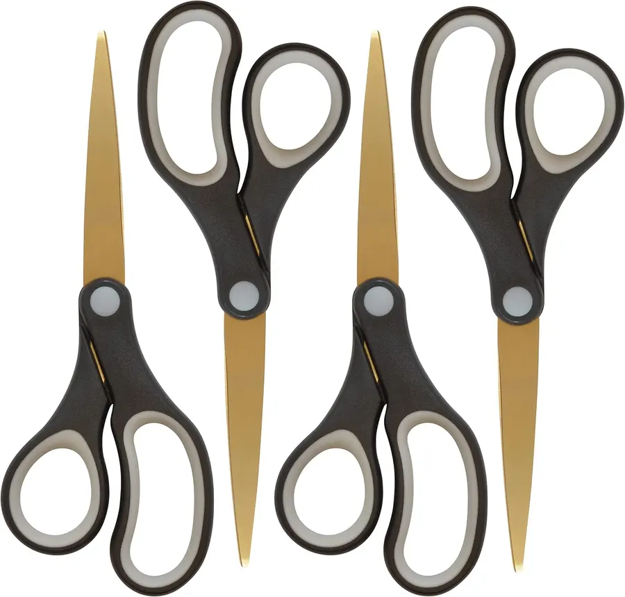 Westcott 55848 8-Inch Titanium-Bonded Scissors, 4-Pack