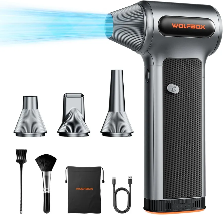 WOLFBOX MF200 Compressed Air Duster with Removable Battery