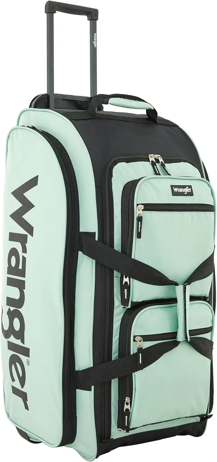 Wrangler Wesley Rolling Duffel Bag, 30-Inch, Seaform