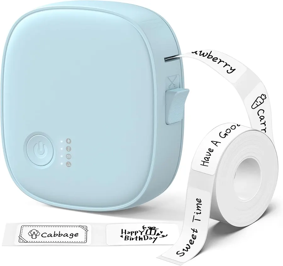 XenGro AH-P05 Mini Bluetooth Label Maker with Tape - Blue